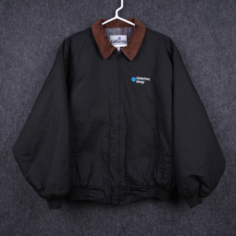 Vintage California Outerwear Work Jacket Mens 2X Black Excellent Blanket Lined